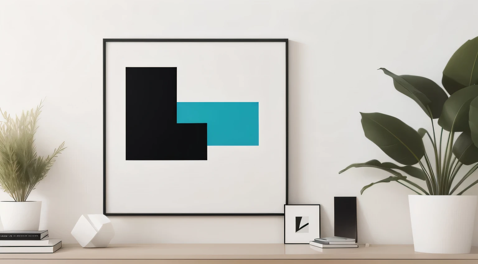 Create a captivating image for a Minimalist Abstract Wall Art Etsy gig, featuring a blend of modern aesthetics and motivational elements. The image should reflect simplicity, elegance, and motivational vibes. Incorporate versatile decor elements, high-quality materials, and eco-friendly production. Capture the essence of customization options. The final image should evoke a sense of contemporary design and inspire viewers
