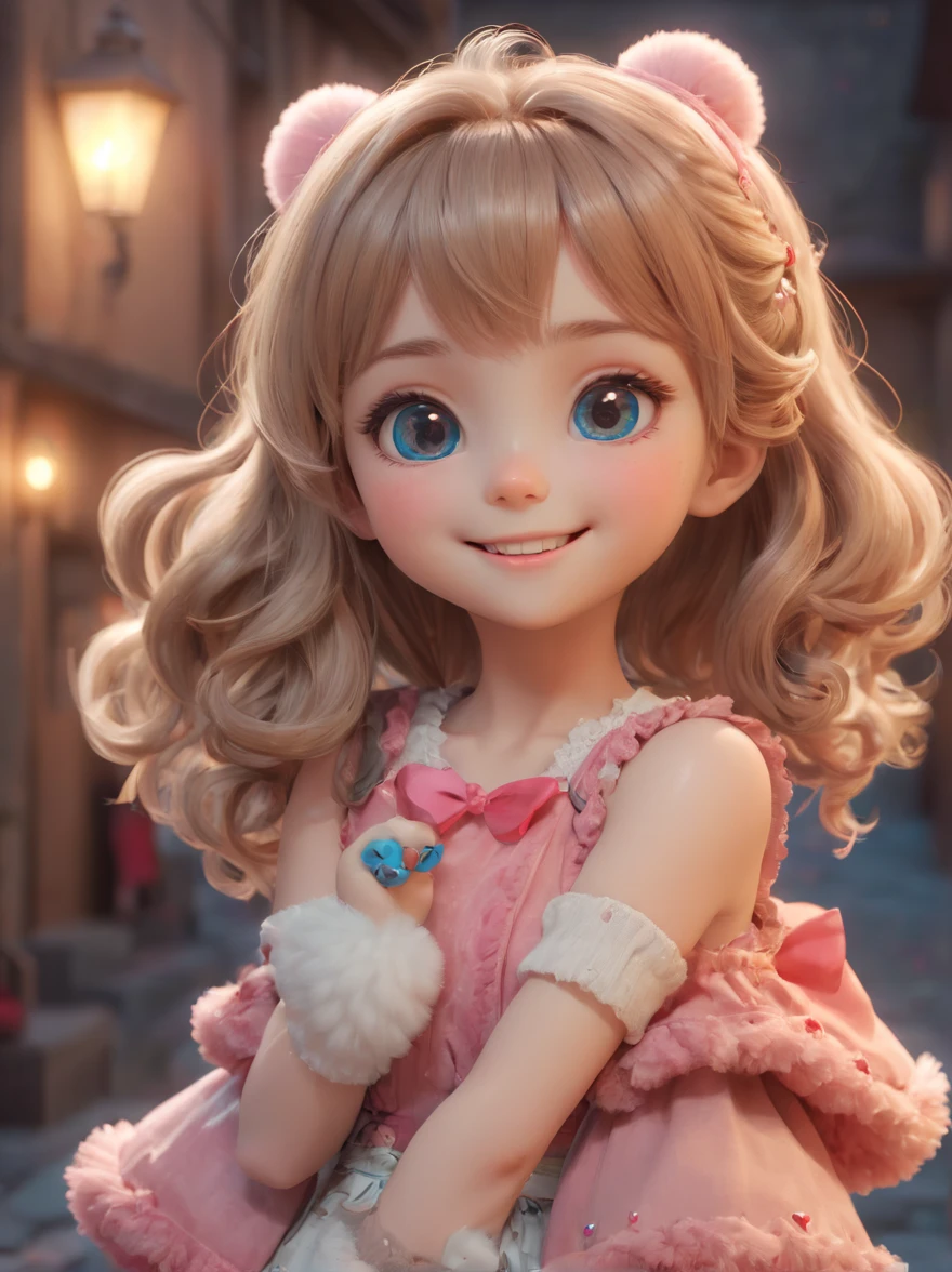Lovely_Eye, mischief_Smile, charming_full outfit, fluffy_, kawaii_posture, soft_background, heart-shaped_arms, masterpiece, best quality, Very detailed, sharp focus, dynamic lighting, bright colors, Texture details, particle effect, Elements of storytelling, Narrative talent, 16k, Unreal Engine 5, human development report, subject-background isolation