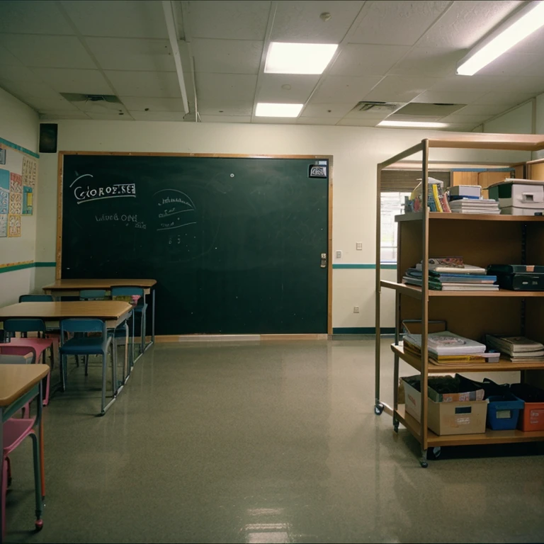 Liminal space, school for kids, camcorder footage, colorful, 90’s filter, early 2000’s, the backrooms, playground