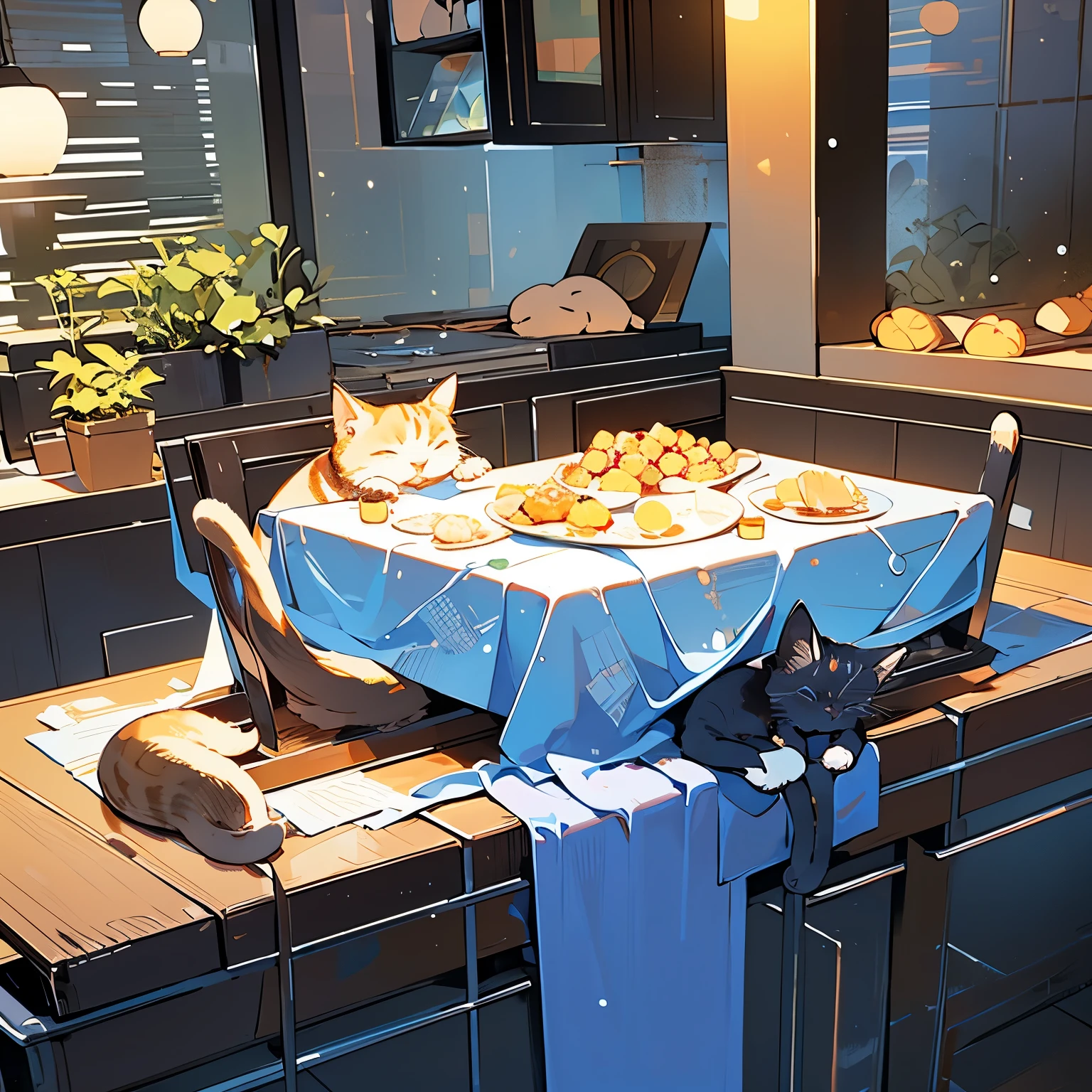 table top、Very cute cat、great quality、beautiful background、clear image、