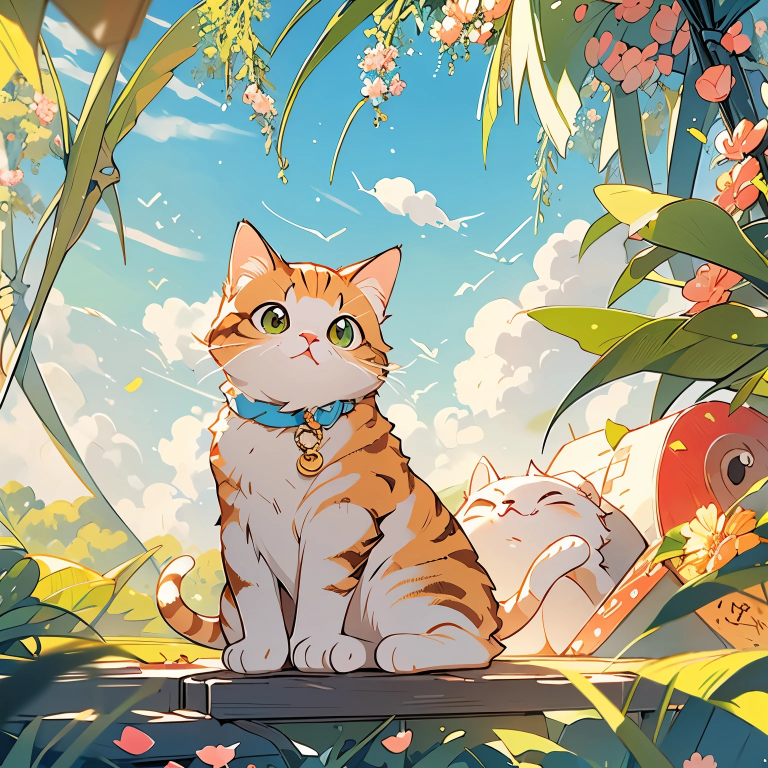 table top、Very cute cat、great quality、beautiful background、clear image、