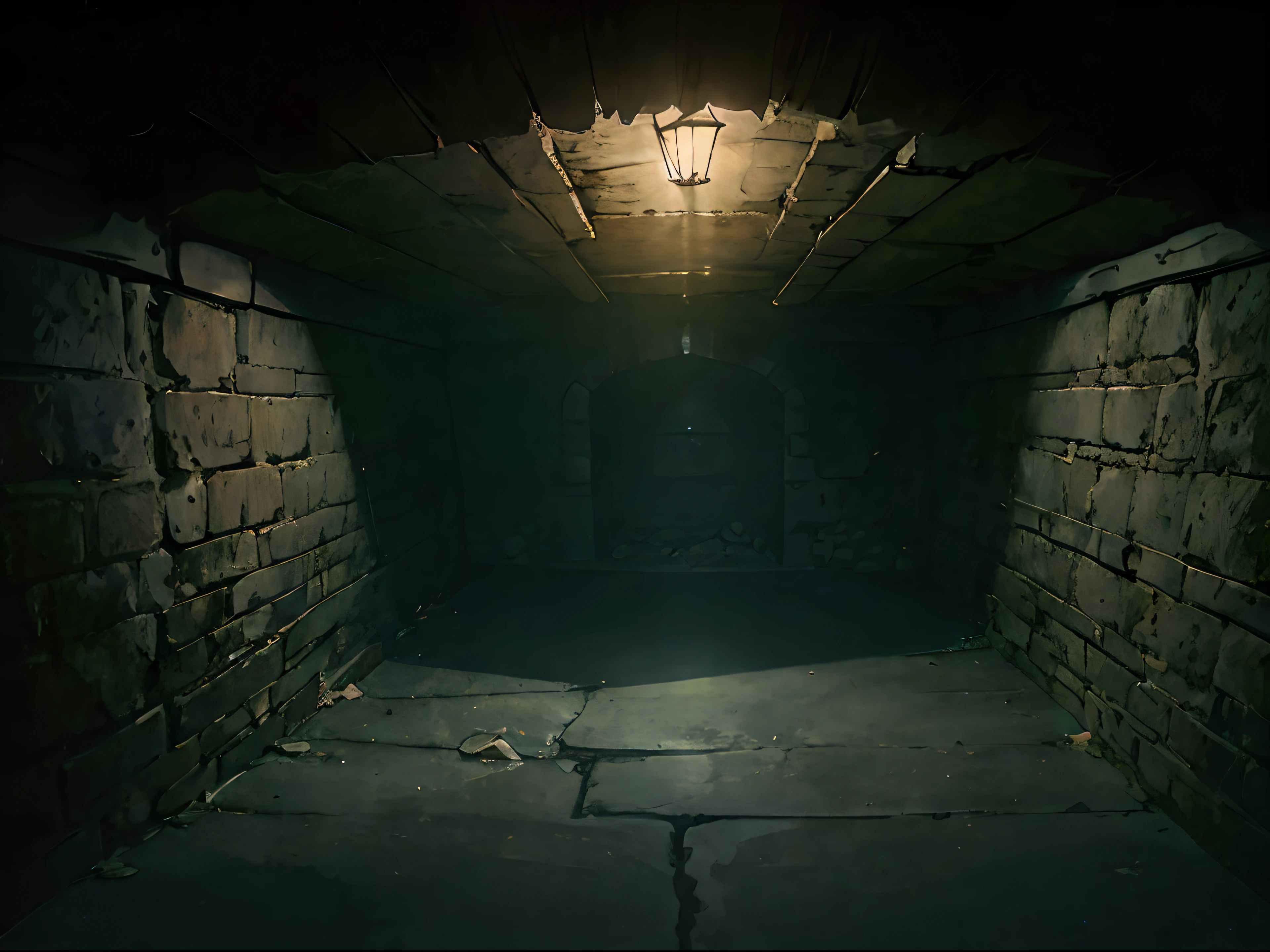 (low angles:1.2),Basement in a large basement,Dark,Large basement,No humans,no Animal,(Evil:1.5),Large dark room,darkness