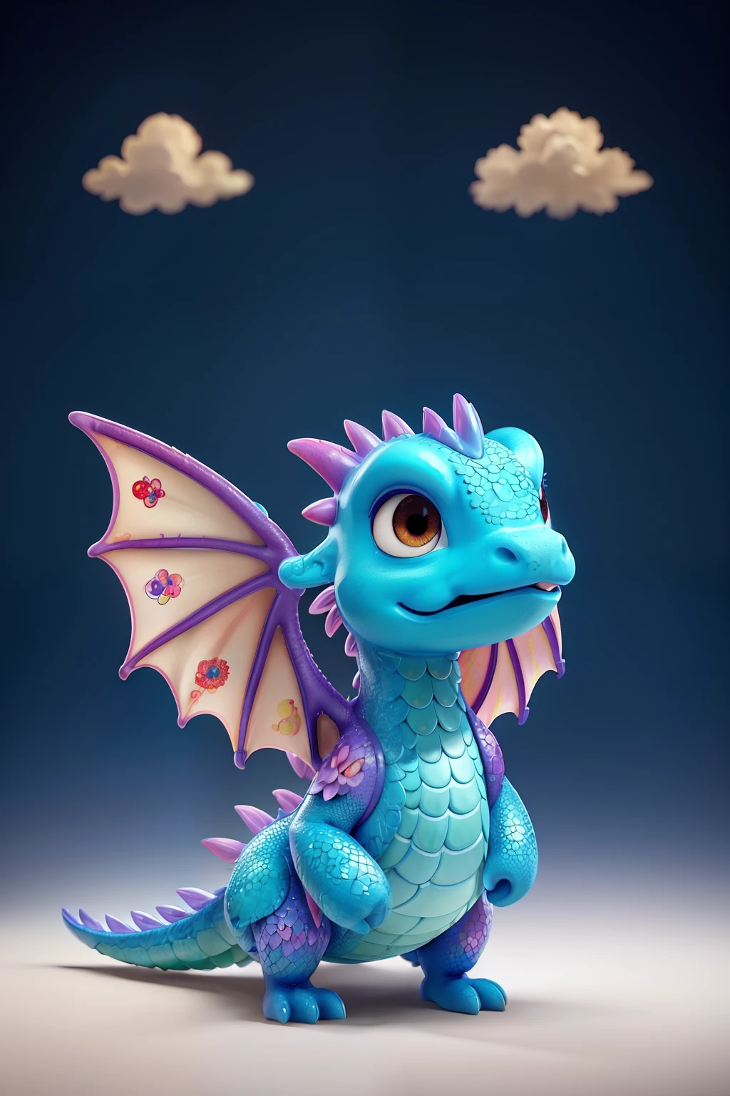 Close up: A five-year-old Chinese girl with rosy cheeks and round eyes gazes in awe at a magnificent Rainbow Dragon. Her face is adorned with intricate Hanfu, every detail captured in Ultra HD. The Rainbow Dragon's scales shimmer with vibrant colors under movie lighting, creating a surreal scene reminiscent of master works in the realm of minimalist C4D renderings.

Grand scene: In the midst of a serene Chinese landscape, a Rainbow Dragon spreads its wings amidst a breathtaking display of colors. Minimalistic elements blend seamlessly with fine details, invoking a sense of fantasy and wonder. The color rating is set to