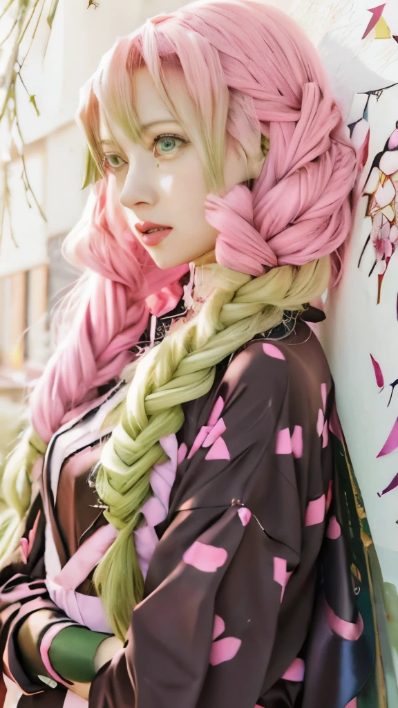anime girl with pink hair and green scarf standing in front of a wall, anime visual of a cute girl, beautiful anime portrait, beautiful anime art style, clean detailed anime art, colored manga art, anime style portrait, manga art style, beautiful anime style, cute anime girl portraits, detailed portrait of anime girl, young anime girl, beautiful anime artwork, anime style illustration