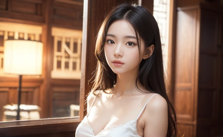 best quality, 8k, Beautiful girl on the roadside，Traditional beauty，Young girl，Chinese skirt，lace dress，Casual skirt, Highly detailed facial and skin textures, delicate eyes, Just one person，Chinese girl，The costumes are detailed and complete，slim body，Natural expressions，Soft light and shadow，The proportions of the characters are reasonable，Normal human eyes，Eyes are delicately drawn，Delicate facial details，Detailed sculpting of upper body，Attention to detail，The texture is delicate，vivid emotional description，meticulous detail。