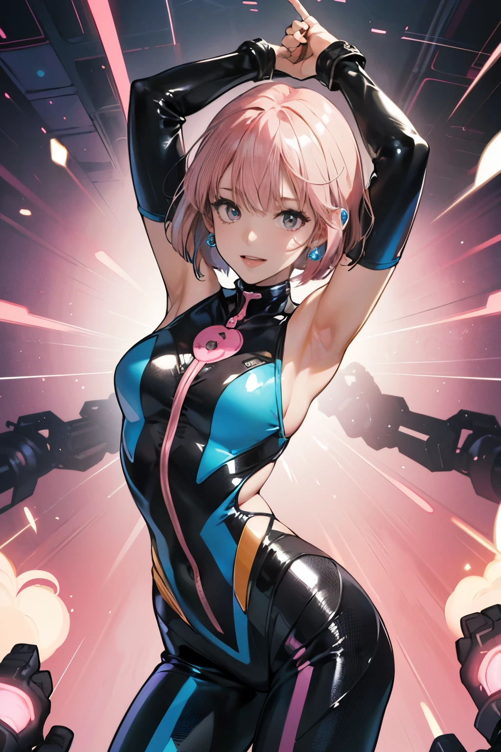 Very detailed, 【Blatant】, Beautiful body, Beautiful Nose, Beautiful character design], Perfect Eyes, Perfect Face, Ultra-high resolution, 4K, Beautiful legs, Perfect Legs, Nice hands, Perfect hands, masterpiece, Highest quality, Advanced Details, 【An illustration, Absurd, Perfect Anatomy, Street Fighter, Doll Suit, Shadaloo Doll, Doll Suit, Expressionless, Blank Eyes, Make eye contact, Red gloves, Emotionless, black latex, corruption, Mind control, Female Combatants, whole body, Hypnotic state, 不幸なHypnotic state,  Pink bodysuit, Ribbed bodysuit, Arms at your sides, follow, Perfect female body, extremely glossy latex, hypnotism, 【hypnoLora, Eyes in the Sky, Mind control装置, Pauses, Obedience_Pause, slave, [Lying down straight, [Lying down, [Lying down at attention, Have, tie, belt, latex, Ribbed bodysuit, Knee-high socks, garter belt, Combat Stance, Extend your right arm straight from your shoulder and reach out】, army, Thigh-high boots, One girl, Hair ornaments, Pink Hair, Long Hair, Green Eyes, (((Pixel Perfect, Detail Perfect))), alone, One girl, Estellise Sides Hylassen, 