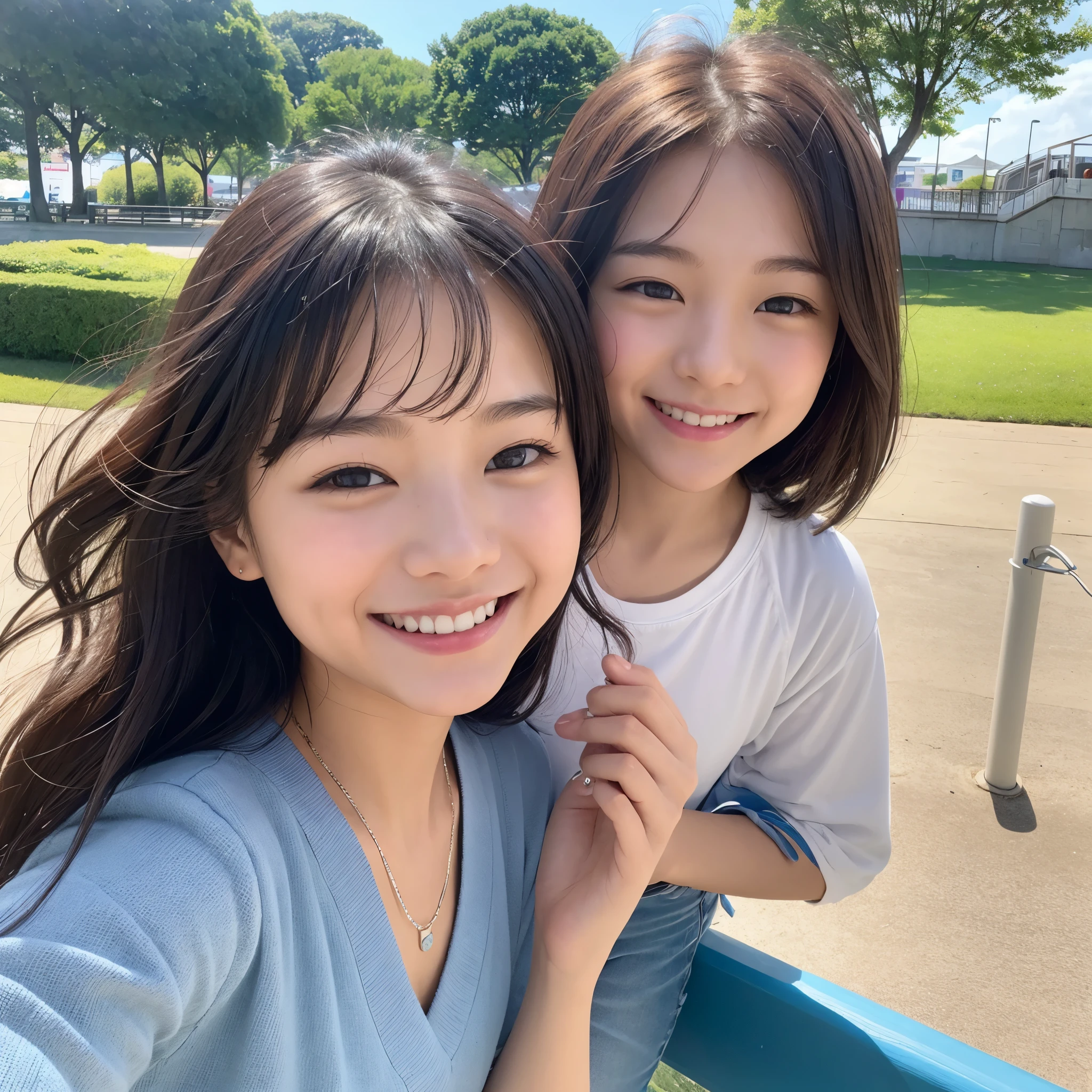 (Tabletop:1.3), (8K, Realistic, RAW Photos, Highest quality: 1.4), Japanese, (One Girl), Beautiful Face, (Realistic Face), (Black Hair), Beautiful hairstyle, Realistic eyes, Beautiful attention to detail, (Realistic Skin), Beautiful Skin, Charm, Ultra-high resolution, Surreal, Very detailed, Golden Ratio,.)、One girl、cute、Laughter、Mouth closed、Beautiful details、Beautiful nose down to the last detail、Esbian all over、Wet your hair、Giant Dalcefo、pork、、Thighs Thighs Thighs Thighs,Long upper body hair
