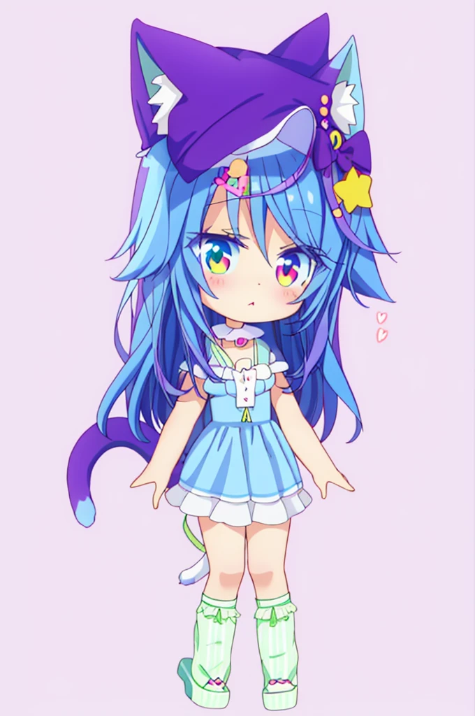 a close up of a cartoon character with a cat ear, anime moe artstyle, cute anime catgirl, cute!! chibi!!! catgirl, anime catgirl, full body adoptable, anime cat, anime girl with cat ears, female furry mini cute style, very beautiful anime cat girl, nekomimi, anime chibi, chibi, kawaii chibi, cute anime style