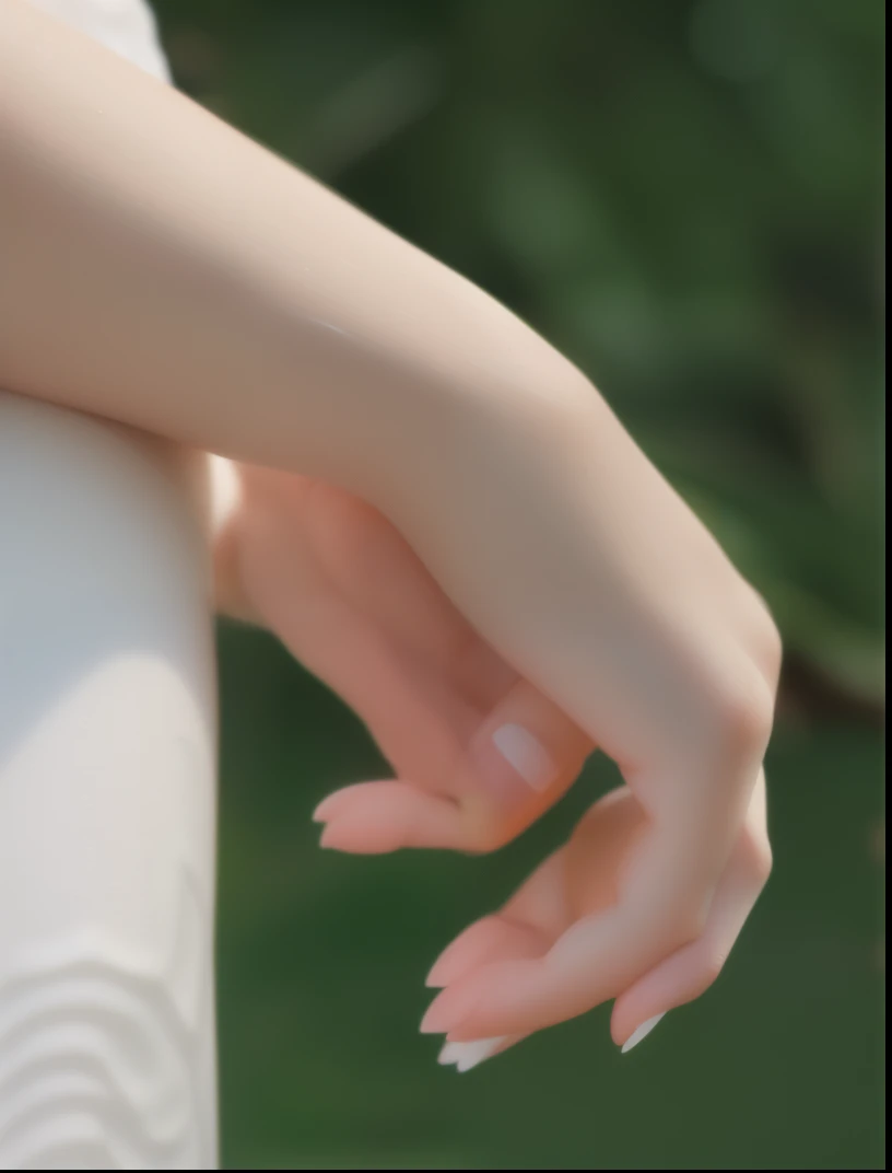 someone is holding a white surfboard with a butterfly on it, natural hands and arms, smooth translucent white skin, highly realistic hands, realistic fingers, hand photography, realistic hands, soft light from the side, hand model, women hand, realistic hand, close-up of thin soft hand, smooth tiny details, hands reaching for her, hands behind her body pose!
