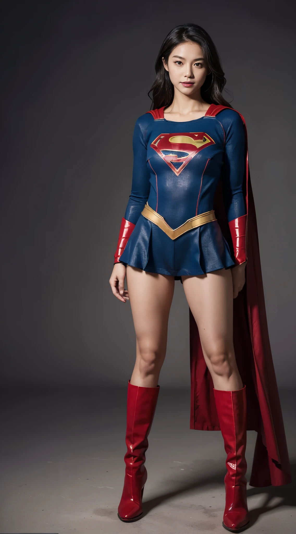 no background、short hair、supergirl costume、Snug costume、(((stretch your legs、tall、Legally express the beauty of your smile)))、((((Get the most out of your original images)))、(((supergirl costume、torn、Tattered、being destroyed)))、(((beautiful hair)))、(((I&#39;m in pain)))、(((Legs must be worn with black tights)))、(((must wear red boots、being destroyed)))、((Highest image quality、8K))、((highest quality、8K、masterpiece:1.3))、(((keep background )))、clear focus:1.2、beautiful woman with perfect figure:1.4、Full of scars、bloody、full of blood、slender abs:1.2、wet body:1.5、Highly detailed face and skin texture、8K