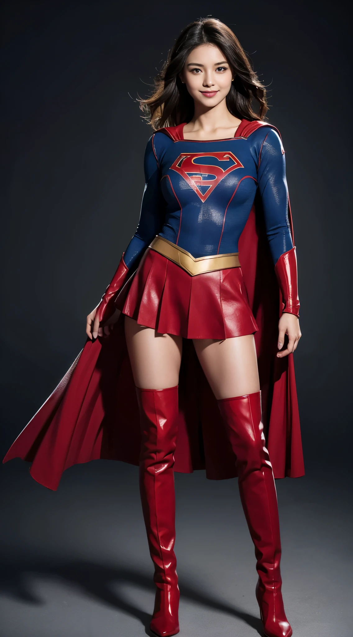 no background、short hair、supergirl costume、Snug costume、(((stretch your legs、tall、Legally express the beauty of your smile)))、((((Get the most out of your original images)))、(((supergirl costume、torn、Tattered、being destroyed)))、(((beautiful hair)))、(((I&#39;m in pain)))、(((Legs must be worn with black tights)))、(((must wear red boots、being destroyed)))、((Highest image quality、8K))、((highest quality、8K、masterpiece:1.3))、(((keep background )))、clear focus:1.2、beautiful woman with perfect figure:1.4、Full of scars、bloody、full of blood、slender abs:1.2、wet body:1.5、Highly detailed face and skin texture、8K