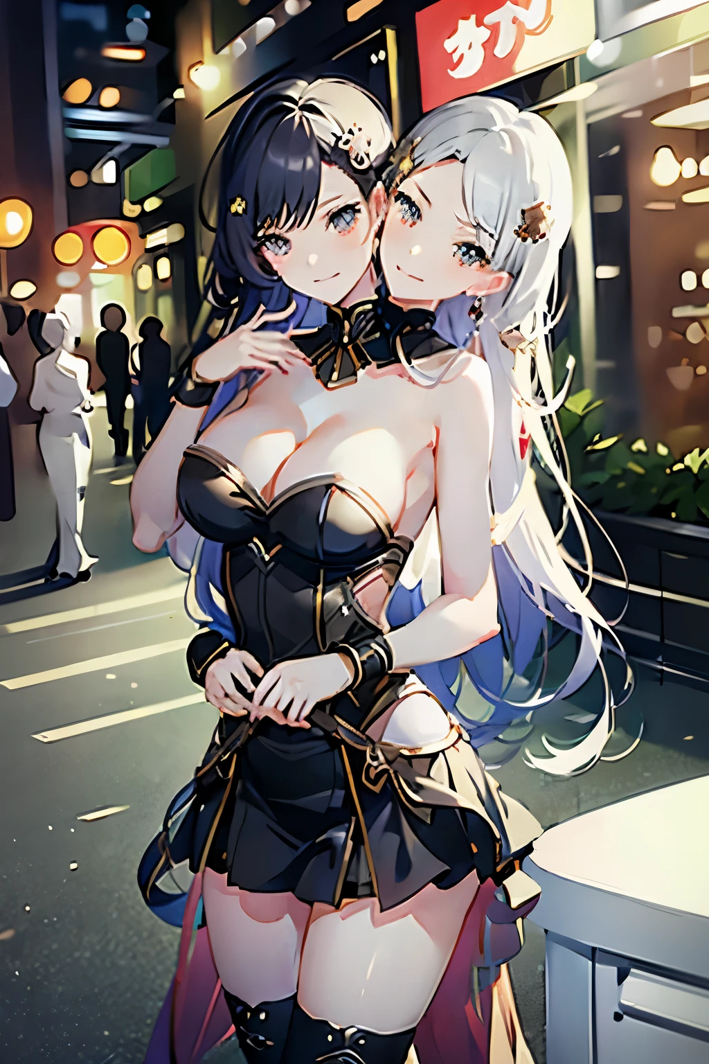 (masterpiece, best quality), best resolution, (2heads:1.5), 1girl, clear eyes, perfect faces,