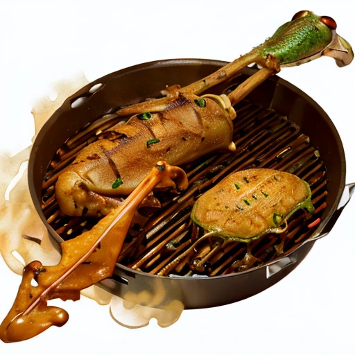 MagicItem_v1, DnD magic item,
name - ( ((fried Frog_Leg)) ),
description - ( ((cooked frog_leg, grilled frog leg, piece of frog,)) )