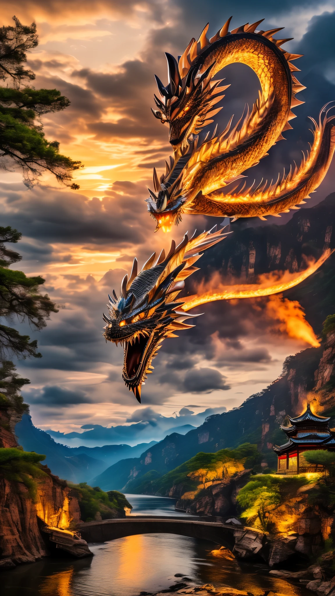 The best picture quality,masterpiece,high resolution,a chinese dragon,Celebrating Happy New Year 2024,Xiangyun,SLR camera,4k,8k,