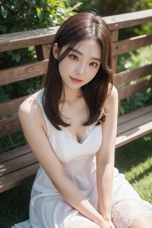 NSFW、(Her AAA cup bust is visible.、 slip out、No apron on、I can see your flat, firm chest:1.8)、Not wearing panties、I can see her 、((Low angle shot from below)))), (((Lift up your skirt and show your crotch to the camera)) ), Very slim, Super be familiar with, masterpiece, Highest quality, ultra High resolution, 8K, High resolution, Realistic live-action, Anatomically perfect body proportions, Nikon Z9 80mm Lens, be familiar with、 (((Please lift your skirt and show your pussy to the camera.))),A neat and clean female college student、 people々、((Naked and wearing only a white apron、Naked sexy white apron))、Outside the stadium、(Became a slime、Little tit、flat 、Little tit)、Photorealistic、be familiar with, Skin Texture, 超be familiar withな、Delicate and sexy collarbone、Laughter、超be familiar withな顔、be familiar withな唇、be familiar with eye、double eyelid、sit cross-legged、Please bend your knees、Squat、I can see her pussy through her skirt、
