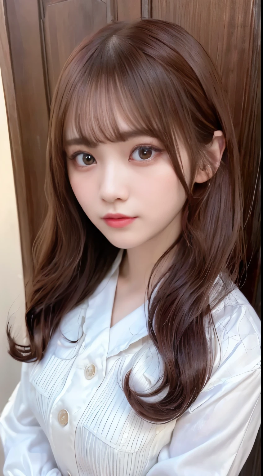 (best quality, masterpiece, ultra-detailed),(8K wallpaper),(1girl, , cute, gal),
break, (, serafuku:1.3),
break, (open the door:1.3), (invite, draw in:1.3), perfectly trimmed fingers,
break, (small breasts, (red eyes), ultra-detailed brilliant big eyes, large pupil, (ultra-detailed brown hair), semi-long hair, parted bangs),
break, ((Intricate details)), eyes and faces with detailed,
break, ((masterpiece, best quality, ultra detailed, detailed face, 8k))