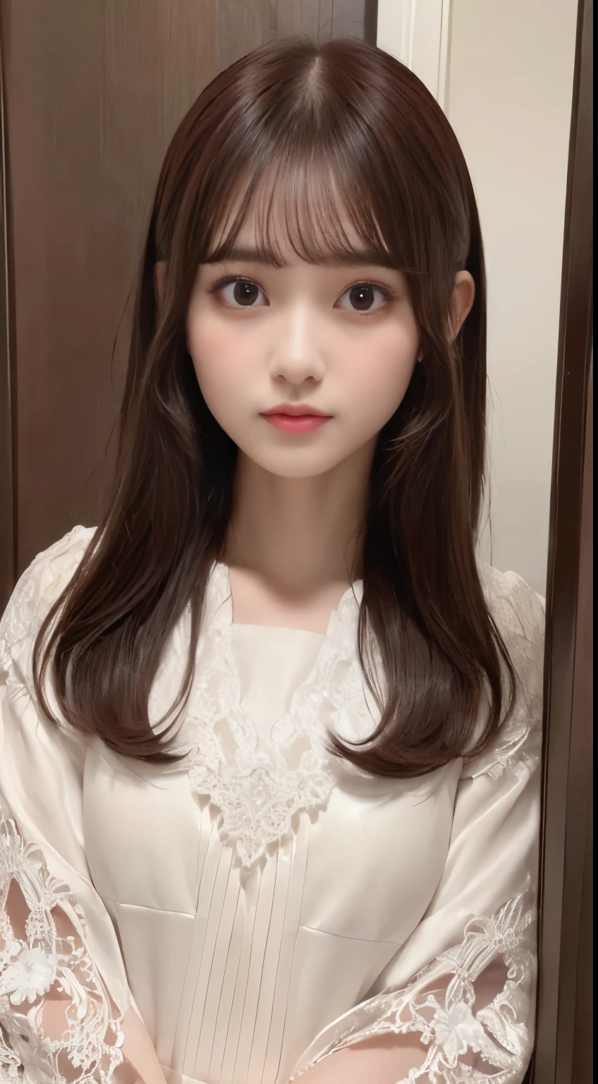 smile, (best quality, masterpiece, ultra-detailed),(8K wallpaper),(1girl, , cute, gal),
break, (, serafuku:1.3),
break, (open the door:1.3), (invite, draw in:1.3), perfectly trimmed fingers,
break, (small breasts, (red eyes), ultra-detailed brilliant big eyes, large pupil, (ultra-detailed brown hair), semi-long hair, parted bangs),
break, ((Intricate details)), eyes and faces with detailed,
break, ((masterpiece, best quality, ultra detailed, detailed face, 8k))