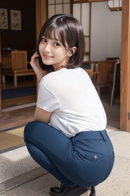 (((1 girl)),ray tracing,(dim lighting),[detailed background (bedroom)),((silver hair)),((silver hair)),(Fluffy silver hair, plump and slender girl))) with high ponytail))) Avoid golden eyes in the ominous bedroom ((((Girl wears a white shirt, black wrinkled skirt with black transparent pantyhose), showing a delicate slim figure and graceful curves, correct limbs, sitting on the bed with hands behind her head, Put both hands behind your head