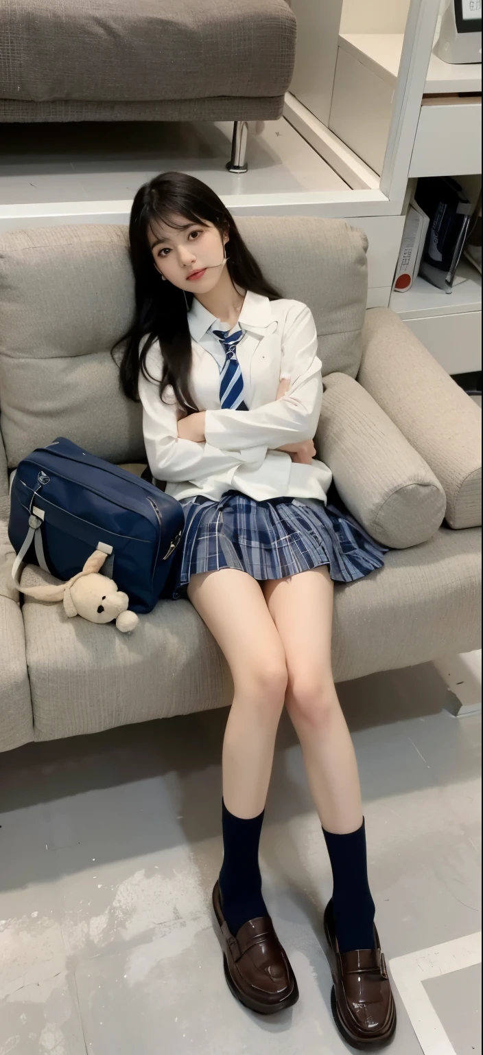 (Looking directly at Viewer:1.5),(big smile:1.2)32K, masterpiece, Raw photo, Best Quality, Photorealistic, Highly detailed CG Unity 32K wallpaper, depth of fields, Cinematic Light, Lens Flare, Ray tracing, (Extremely beautiful face, Beautiful lips, Beautiful eyes), intricate detailed face, ((Ultra detailed skin)) 1girl in, deep shadow, Cutest Pretty Japanese girl, Super Idol, 1 girl,(Happy smile:1.3), Clear eyes, Front shot, (pale skin), (Big eyes:1.2), Face forward, (Brown hairs), thick thighs, (Japanese school uniform:1.1),(double eyelies:1.3),long eyelashes,(white panties:1.2),balanced elegant face,(small mouth:1.1),drooping eyes, cubby ass, big hip