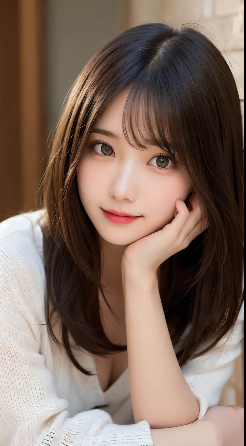 table top, highest quality, shape, Super detailed, finely, High resolution, 8k wallpaper, 完璧なダイナミックな構shape, beautiful and detailed eyes, winter dress,medium hair, small breasts, natural color lip, random sexy pose,smile、20 year old girl、midnight、beautiful and detailed face、perfect and beautiful face,Big eyes、RAW photo、spread both arms and legs wide、Express your best mood with your whole body、beautiful and detailed eyes、small face、beautiful duplex、slim face and style,blur the background