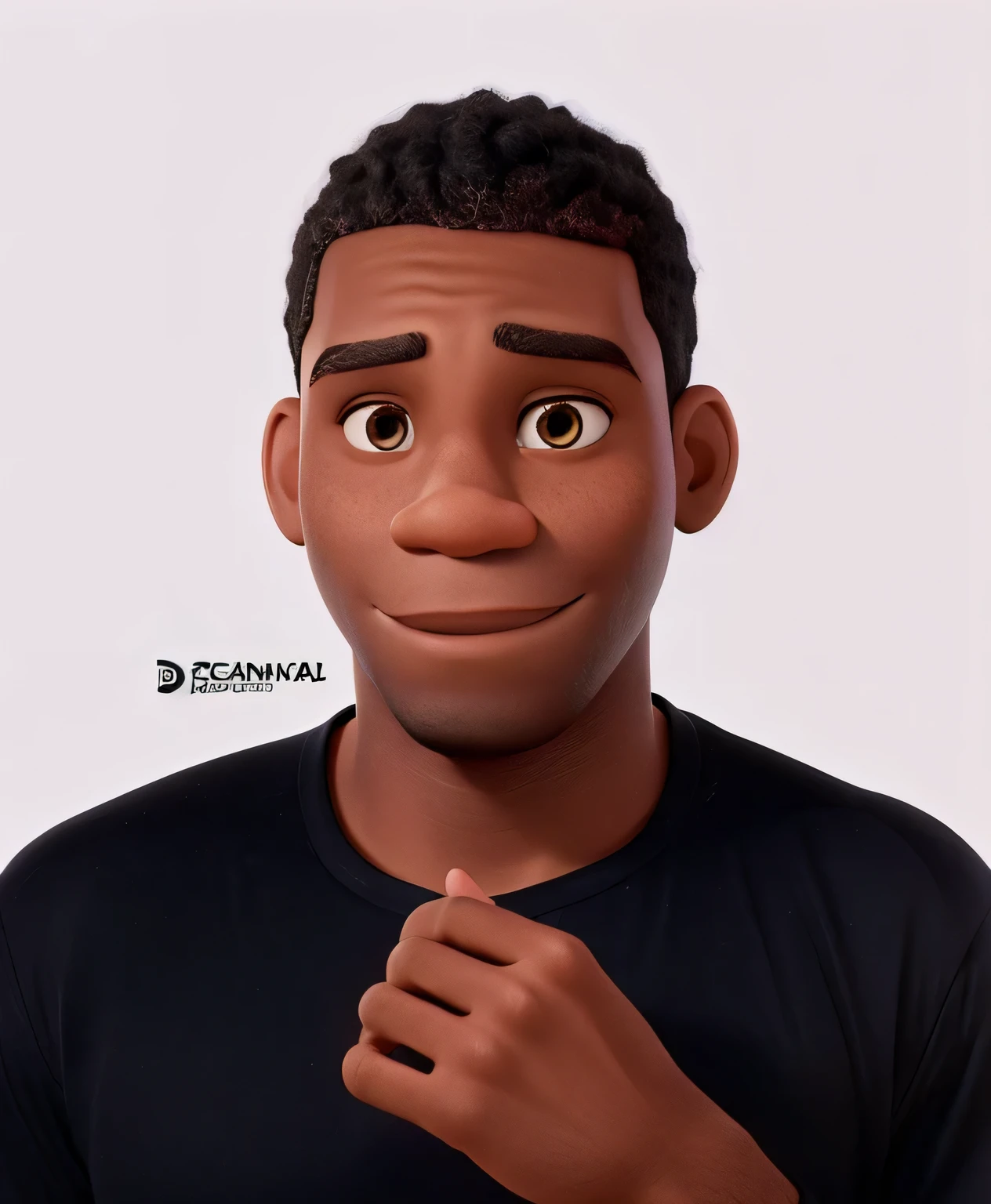 Um homem negro estilo disney pixar, melhor qualidade e alta qualidade