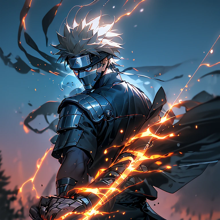 (Best Quality, 4k, 8K, high resolution, Masterpiece: 1.2), a captivating cinematic still of Iron Man Ronin Samurai, wearing a polished red and gold armor suit with a helmet adorned with a traditional samurai crest. His piercing blue eyes under the visor convey an intense determination and focus.

Iron Man Ronin Samurai, full body view, posing on the precipice of a cliff overlooking a serene lake. The sun sets in the backdrop, casting a warm glow on his armor. Hand on the hilt of his samurai sword, the other hand folded behind his back, showc