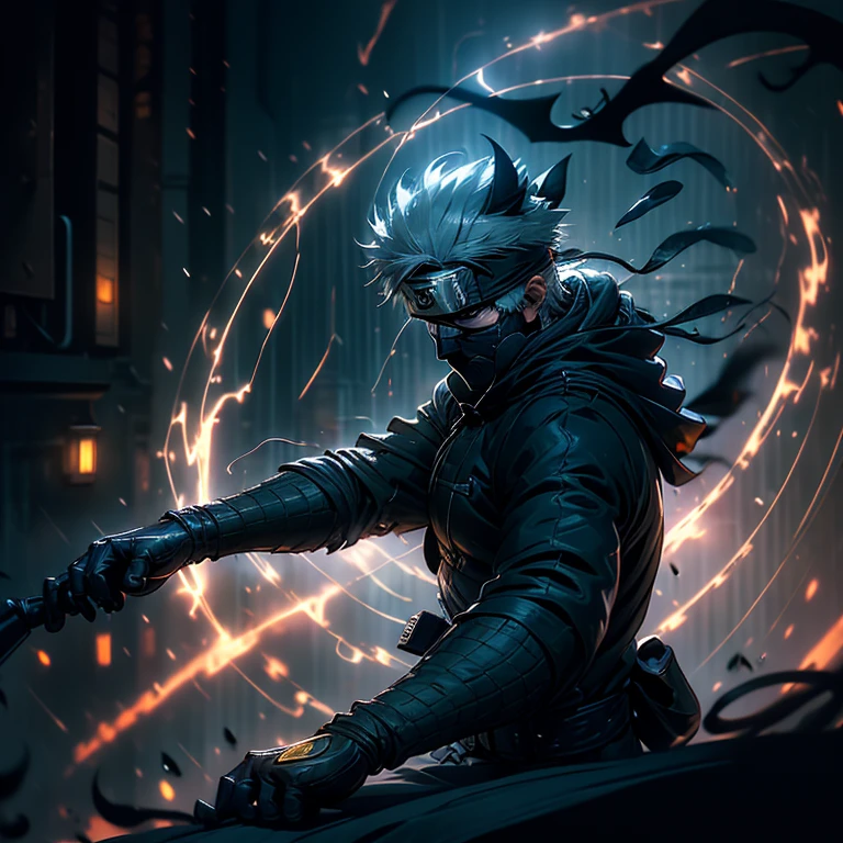 Amidst the gritty urban landscape of Gotham City, under the cover of a pouring rain-soaked night, two legendary figures stand in the shadows of a dark alley. The first, Batman, clad in his iconic black and yellow suit, with the distinctive bat-symbol emblazoned on his chest. His hood conceals his identity, adding to the mysterious aura that surrounds him. In his hand, he holds the sleekly designed Batsignal communicator.

Nearby, the second figure emerges, the legendary Ronin, dressed in samurai armor, armed with a katana sword. He wears a hood, obscuring his face, adding to