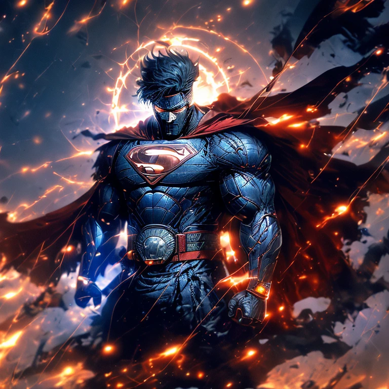 (Best Quality, 4k, 8K, high resolution, Masterpiece: 1.2), Superman in Ronin Samurai armor, wearing a sleeveless blue and red armor, a traditional samurai headpiece with a cape flowing behind, strong jawline, piercing blue eyes with a determined expression.

Superman in Ronin Samurai armor, full body view, A superhero with a serious and intense gaze, blue armor with red accents, traditional samurai helmet, standing tall with a katana sword in hand.

Five Ronin Samurai warriors, each wearing blue and red armor, traditional samurai helmets with flowing capes, sharp