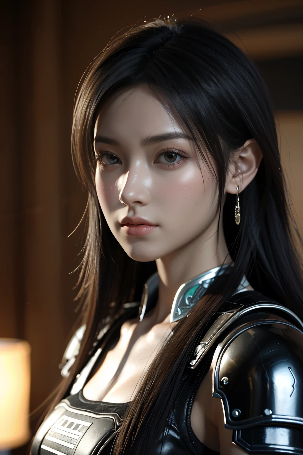 Game art，The best picture quality，Highest resolution，8K，((A bust photograph))，((Portrait))，((Head close-up))，(Rule of thirds)，Unreal Engine 5 rendering works， (The Girl of the Future)，(Female Warrior)， 22岁少女，(Female General)，(Rainbow hair，Ancient Oriental hairstyle)，((The pupils of the red eyes:1.3))，(A beautiful eye full of detail)，(Big breasts)，(Eye shadow)，优雅迷人，冷漠，((Anger))，(General armor in ancient Chinese style，Joint Armor，There are exquisite Chinese patterns on the clothes，A flash of jewellery，White)，人物，奇幻风格， 拍照姿势，城市背景，Movie lights，Ray tracing，Game CG，((3D Unreal Engine))，oc渲染反射纹