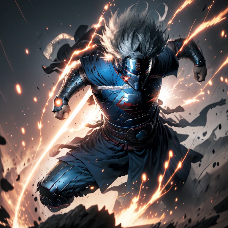 (Best Quality, 4k, 8K, high resolution, Masterpiece: 1.2), Superman in Ronin Samurai armor, wearing a sleeveless blue and red armor, a traditional samurai headpiece with a cape flowing behind, strong jawline, piercing blue eyes with a determined expression.

Superman in Ronin Samurai armor, full body view, A superhero with a serious and intense gaze, blue armor with red accents, traditional samurai helmet, standing tall with a katana sword in hand.

Five Ronin Samurai warriors, each wearing blue and red armor, traditional samurai helmets with flowing capes, sharp