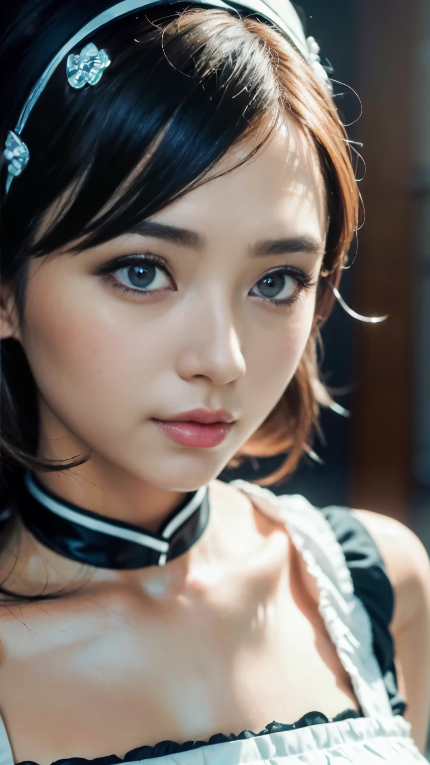 Arafe Asian woman wearing a maid outfit posing for a photo, Japanese maid cafe, maid outfit, wearing a maid outfit, catboy cosplay! Maid! Dress, maid, maid outfit, Shikamimi, Narumi Kakinouchi, Sakimi-chan, (Realism: 1.4), (Masterpiece: 1.3), (Complicated detail: 1.2), (Clear photo), Raw photo, (Top quality, Masterpiece: 1.2), (Complex Detail: 1.4), (Octane Rendering, Ultra Detail of Complex 3D Rendering, Studio Soft Light, Rim Light, Vibrant Detail, Super Detail, Realistic Skin Texture, Detailed Face, Beautiful Detail Eyes, Highly Detailed CG Unity 16k Wallpaper, Makeup, (Detailed Background: 1.2),