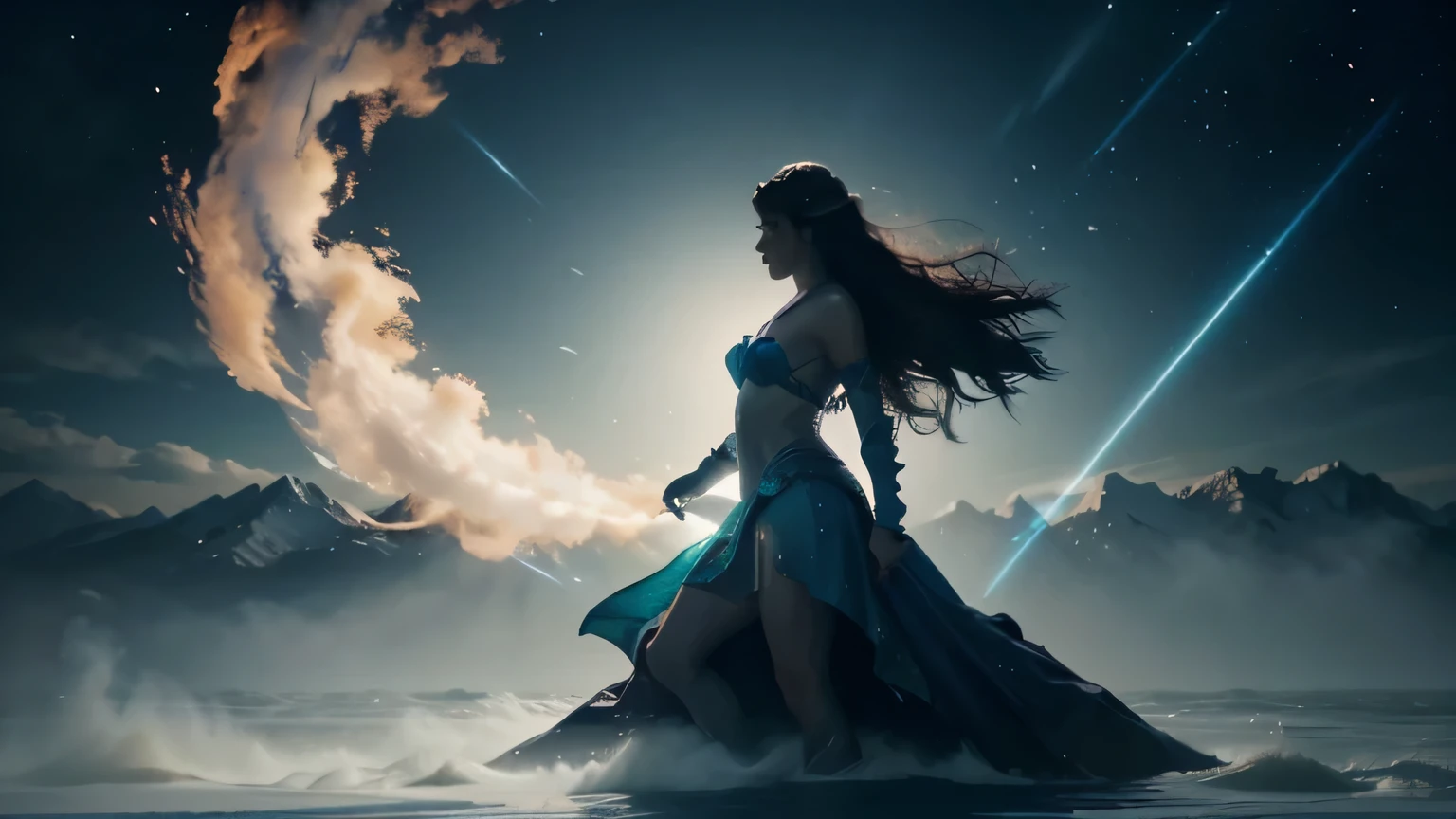 "Design visually appealing closing credits, accompanied by fading background music. Encourage viewers to subscribe for more mythical storytelling using engaging and inviting visuals."