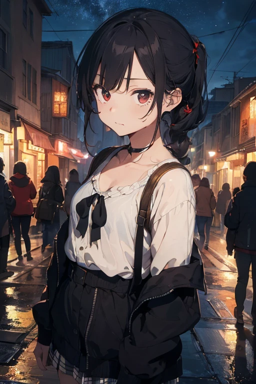((highest quality)), ((masterpiece)), (be familiar with), Flawless sad Whimpering dark room beautiful male性 male maleの子 cute looking down one piece Street corner at night