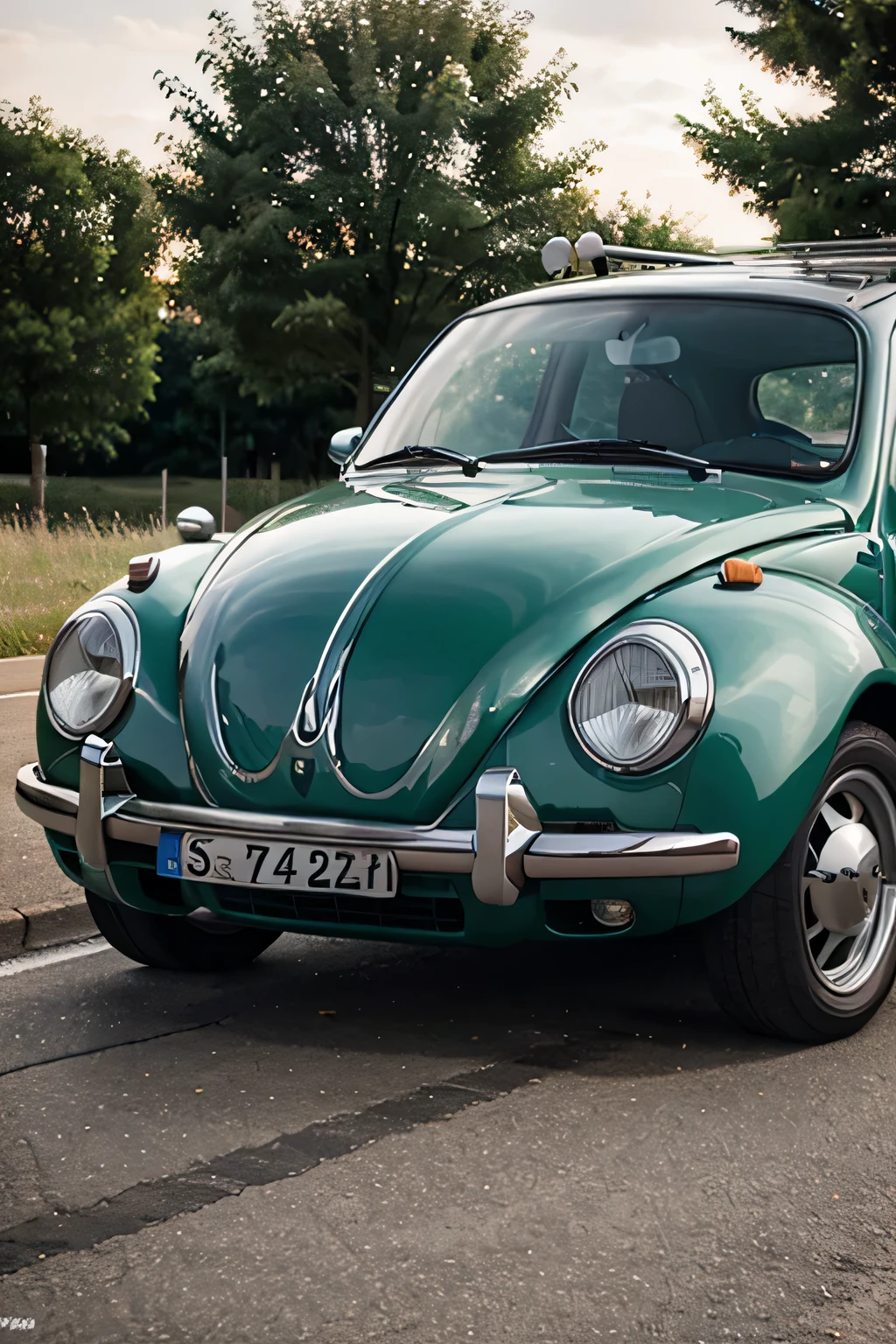 Bug VW Verde Metalflake Realista
