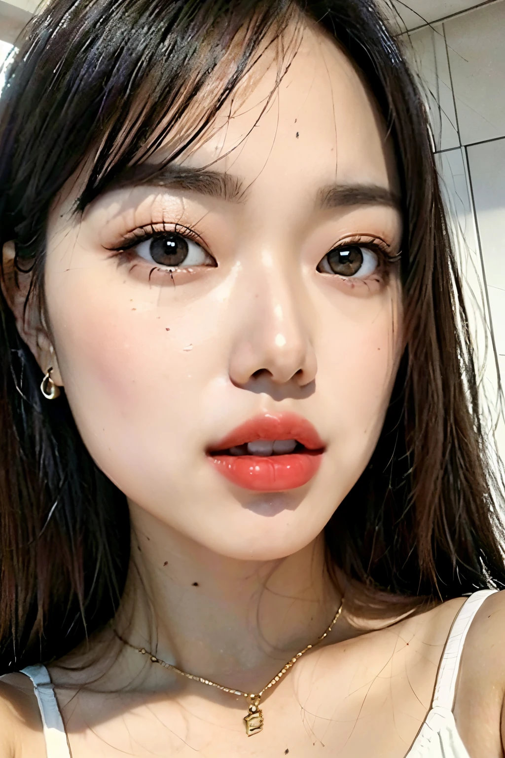 Selfie of a beautiful woman