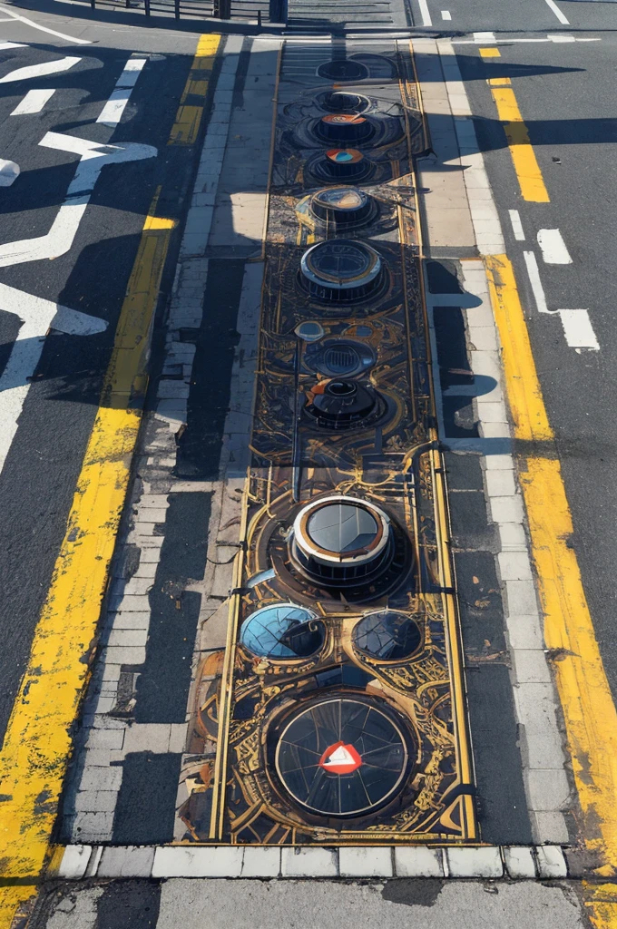 Heartbeat theme, 3D Sidewalk Art, intricate, (best quality, masterpiece, Representative work, official art, Professional, 8k)
