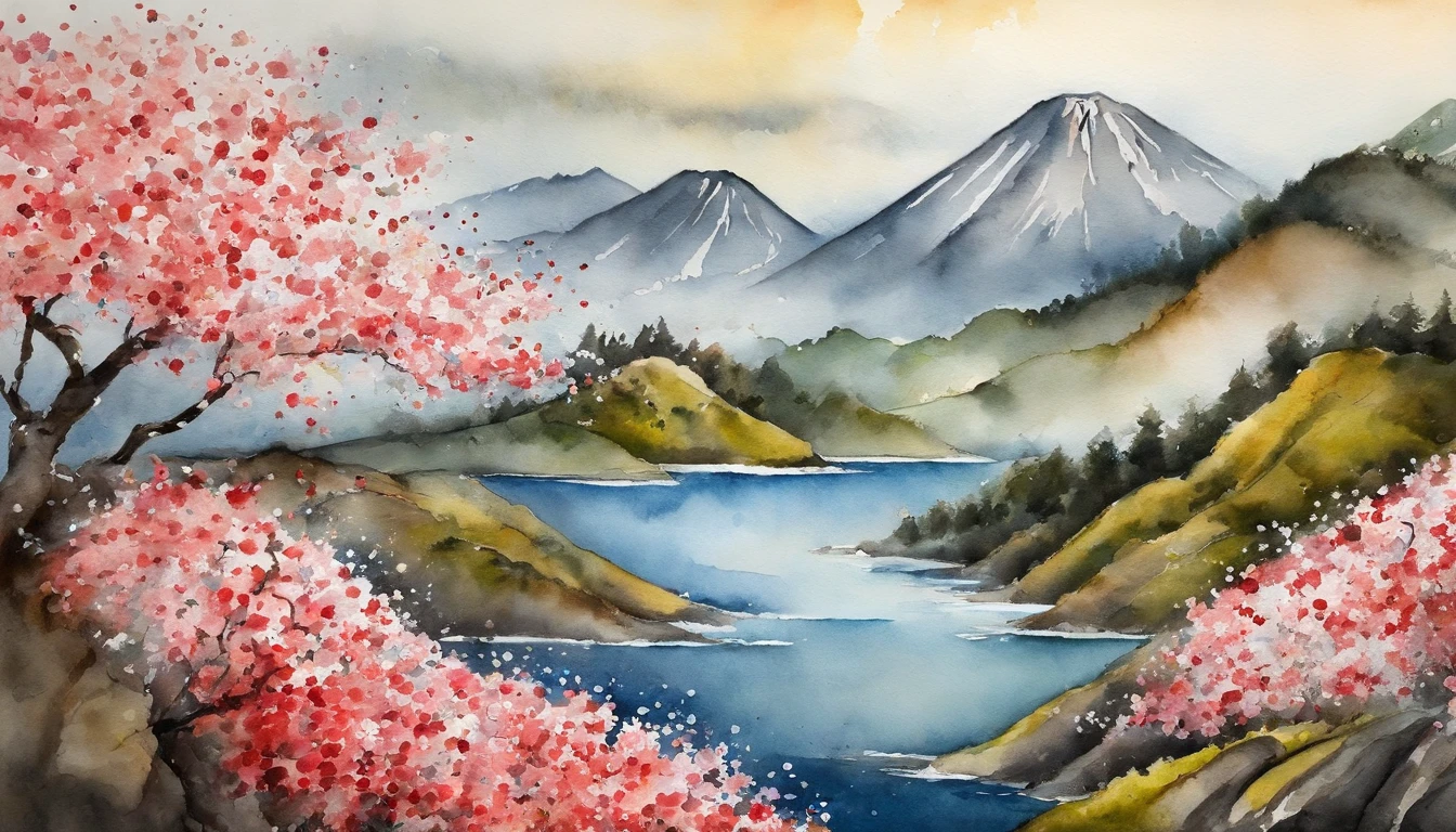 fuji,japanese flag,Hinomaru,Cherry Blossom,🇯🇵,510