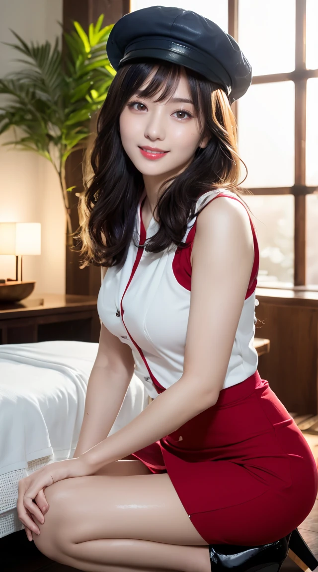 (((full body,including legs)))、(((sexual oil massage))),(((perfect uniform of Japanese stewardess, vest-dress uniform、small hat,(black high-heel), (((with oil,oily hand,oily skin,oil massage))),little smile,white blouse,tight blouse)))、(((navy bowler hat),navy hat)), high heel、Dressed up、(Photo real:1.4)、(A hyper-realistic:1.4)、(Photorealistic:1.3)、 (gentle lighting: 1.05)、(Improve the lighting quality of your video:0.9)、32k、 1Girl、28years old girl、photorealistic lighting、Back lighting、Facial Lights、Ray Trace、(bright:1.2)、(Increase quality:1.4)、 (best quality real texture skin)、Fair eyes,Delicate and delicate face, Close-up of the breasts, white blouse,tight blouse,tight vest-dress uniform, (Bodyline mood improvement:1.1)、good figure,Glossy skin、wavy hair,blonde hair,韓国アイドル、乃木坂アイドル、Sculptural Idol Pose、little smile,blush,Beautiful actress、Neat woman,whole body, (((midium breasts,beautiful breasts))),(perfect row of teeth),slender waist and hip,beautiful long legs,full shot)、((8heads tall)、(((誘惑している、恥ずかしい)))、dynamic pose,gravure pose,((red cheek、red lips)),Super Clean Night View、night time、blush,little smile,(((full shot)))、Super Clean Night View、night time、blush,little smile,(((full shot)))、(((in the luxury massage room,sexual oil massage,with bed,with tree,dark light,in the night,with window,neon sign))),
