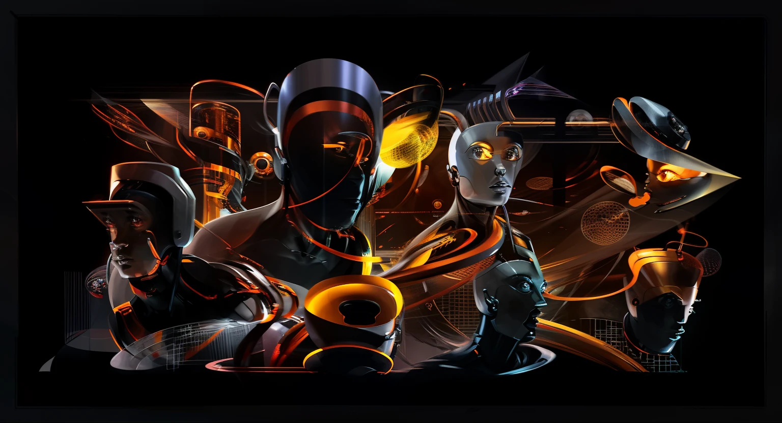 abstract digital painting of a group of people in a dark room, the nonlinear. digital painting, abstract digital art, in style of digital painting, expressive digital art, digital art picture, in style of digital art, abstract!!!, airbrush digital art, digital painting”, digital art - n 5, an expressive digital painting, in style of futurism.digital art