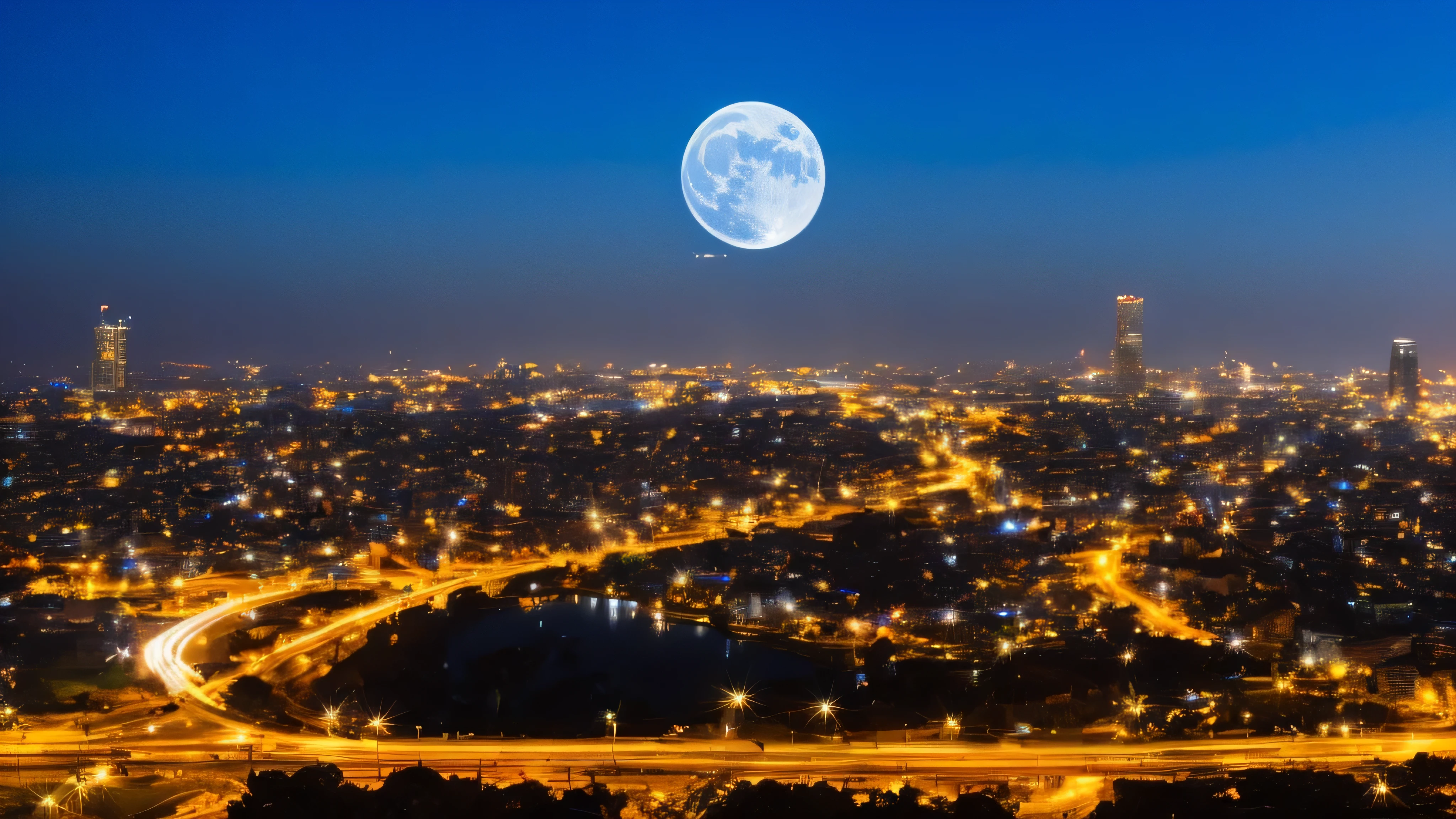 Cities with and without moonlight
