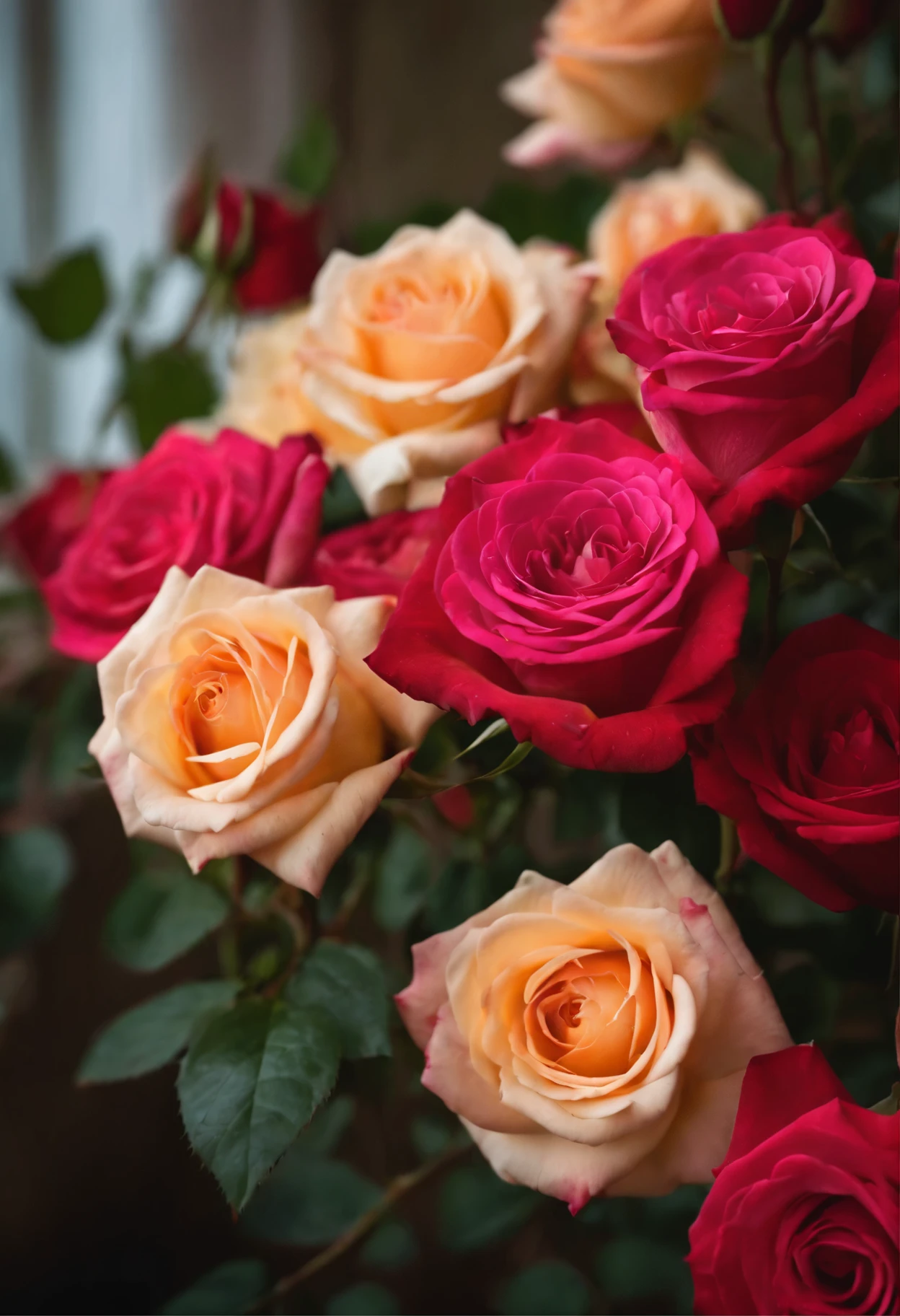 best quality, Detailed background, Taking pictures of roses