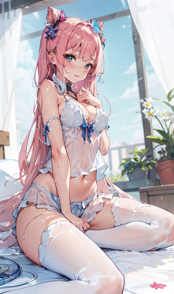 Wet woman,obscene exposure
