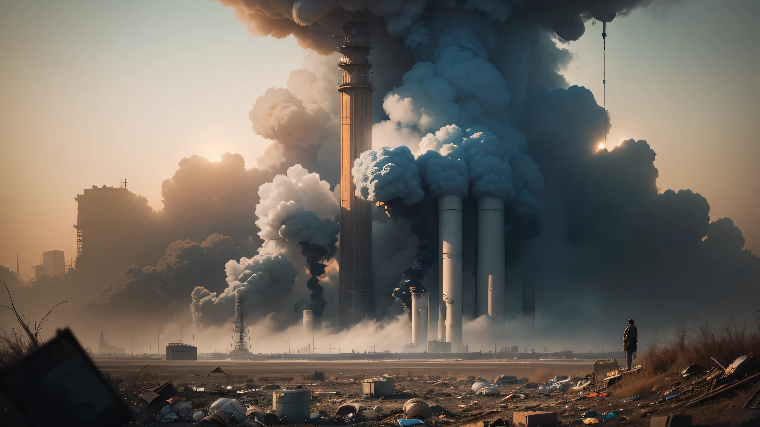 {{A powerful vector illustration depicting {((Environmental pollution and its consequences.))}}. Este es un {((artistic))}-imagen inspirada que simboliza {((The impact of pollution on nature.))}. el environment/Los antecedentes deben ser {((urbano y lleno de smog, reflecting environmental degradation))} para crear un {((disturbing and worrying atmosphere))}. el image should be in the style of a {((vector illustration))}, incorporando elementos de {((Chimeneas, cielos contaminados, naturaleza angustiada))}. el {((de cerca))} disparo, captured con un {((Encuadre apretado))}, will provide a {((intimate and impactful perspective))}. el lighting should be {((hard and gloomy))}, Destacando {((el marcado contraste entre elementos contaminados y no afectados))}. el desired level of detail is {((alto))} con un {((4k))} resolution, altolighting {((Expressive details of the effects of pollution and distressed natural elements.))}. el goal is para crear un {((emocionalmente resonante y estimulante))} imagen que levanta {((conciencia sobre temas ambientales))}.