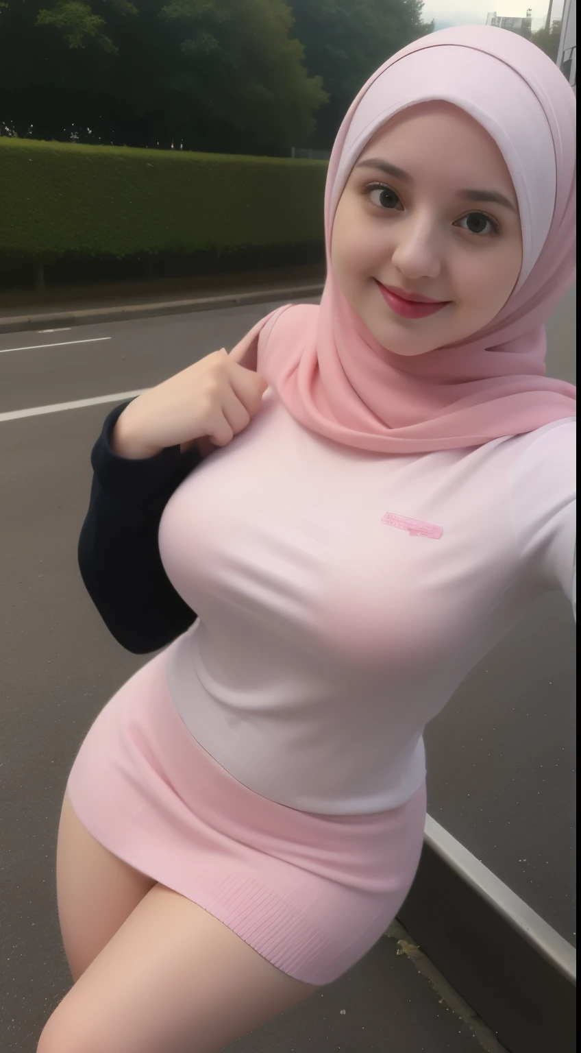 10 years old turkish girl with hijab white shirt light black loose mini skirt long and beautiful legs white long socks black shoes very beautiful smiling sweet girl in the park high hd image quality upskirt image small nipples open 