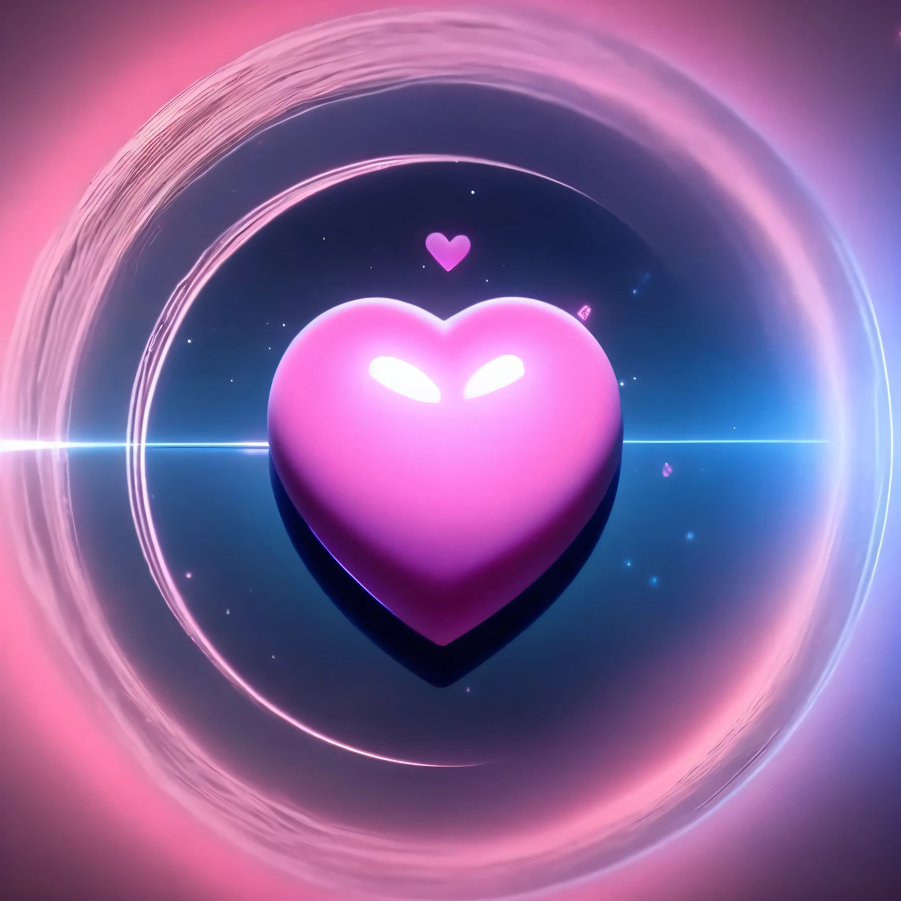 Close-up of a heart-shaped object in circular lighting, magic heart, heart effects, Neon cardiac reactor, Pink hearts on background, Seed. 4 days&quot;, heart stone, Unreal Engine ; Romantic theme, Rendering in Cinema 4 D, Render with Cinema4D, moving love, heart symbol, Mechanical heart in the center, Pink soft light 4K