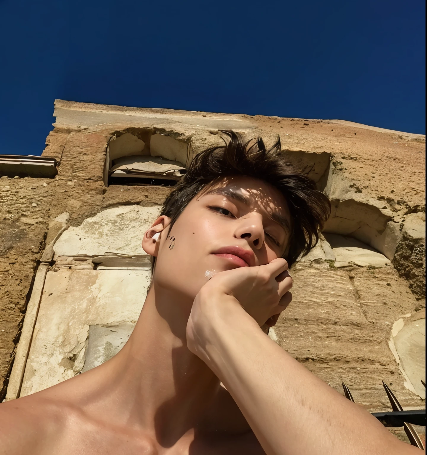 Taehyung from bts face, fotorrealista, ultrahd, 8K