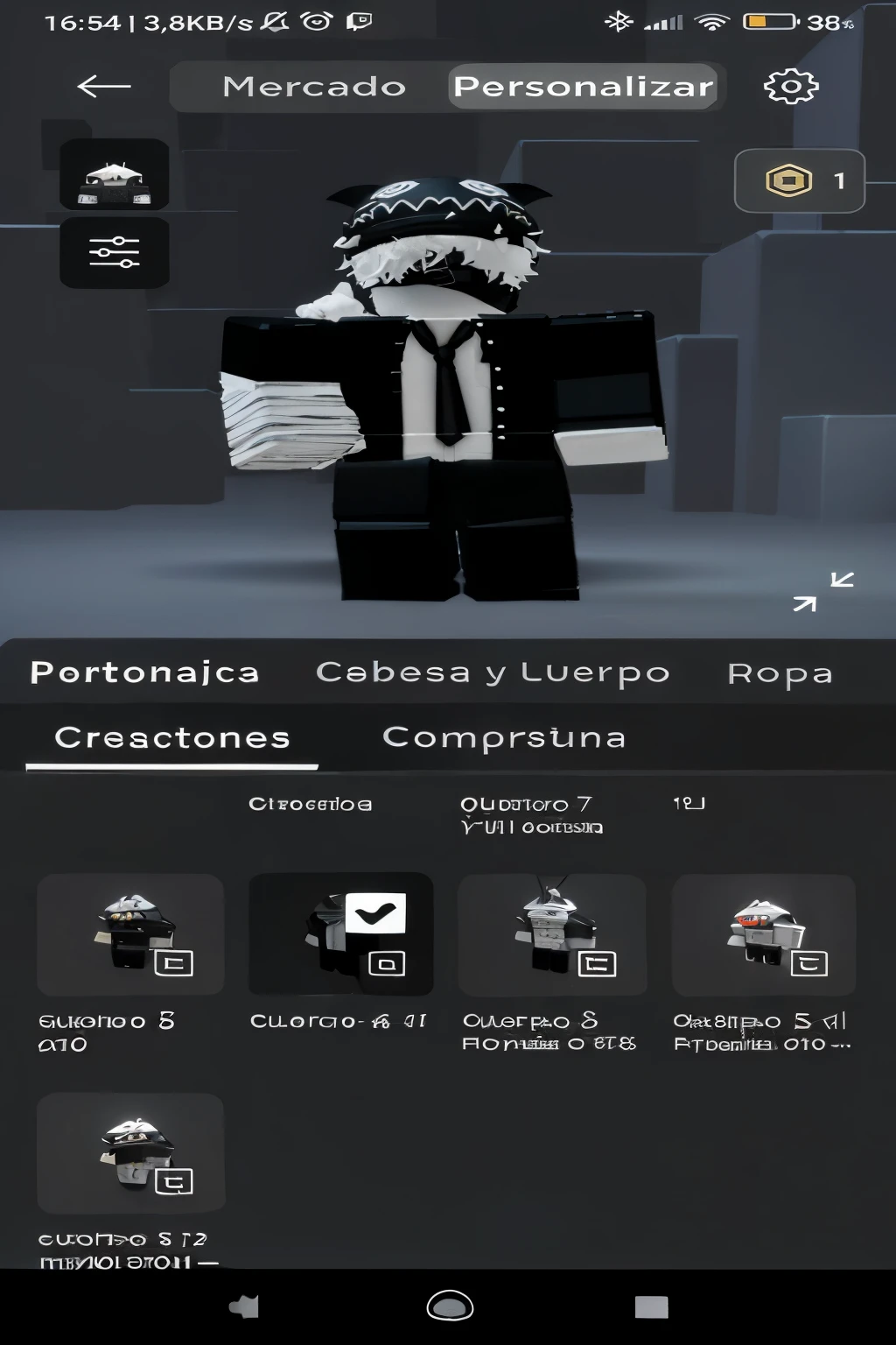 un primer plano de una figura de lego con un traje blanco y negro, Avatar de Roblox, roblox, Roblox captura de pantalla, traje de cromo, por :5 sexy: 7, 8K sin desenfoque, 8k muy detallado ❤🔥 🔥 💀 🤖 🚀, tema negro, desde 8k mate, dark theme, traje oscuro, cuerpo completo!, cuerpo completo 8k, tema gris y oscuro