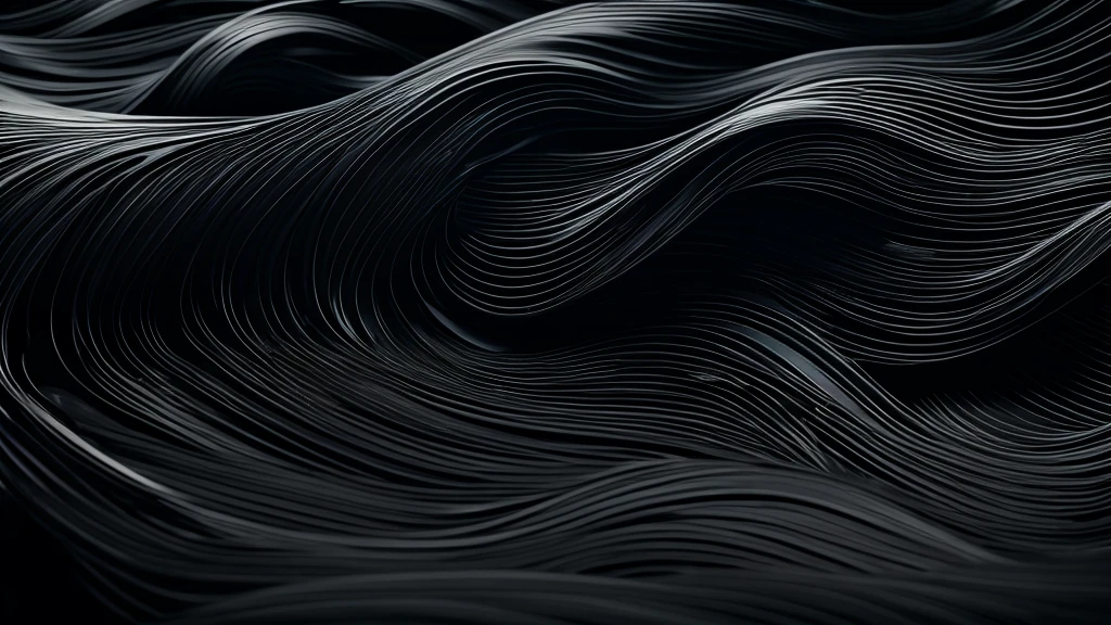 a close up of a black flowing fabric, beautiful black silk fabric simulation, (((flowing in the wind with beautiful lighting in a black background))), highly detail. octane render, octane render sharp focus, smooth render, rendered in houdini, smooth surface render, sharp edges. octane render, silk flowing in wind, houdini fluid simulation, flowing realistic fabric, exquisite and smooth detail, (((black background)))
