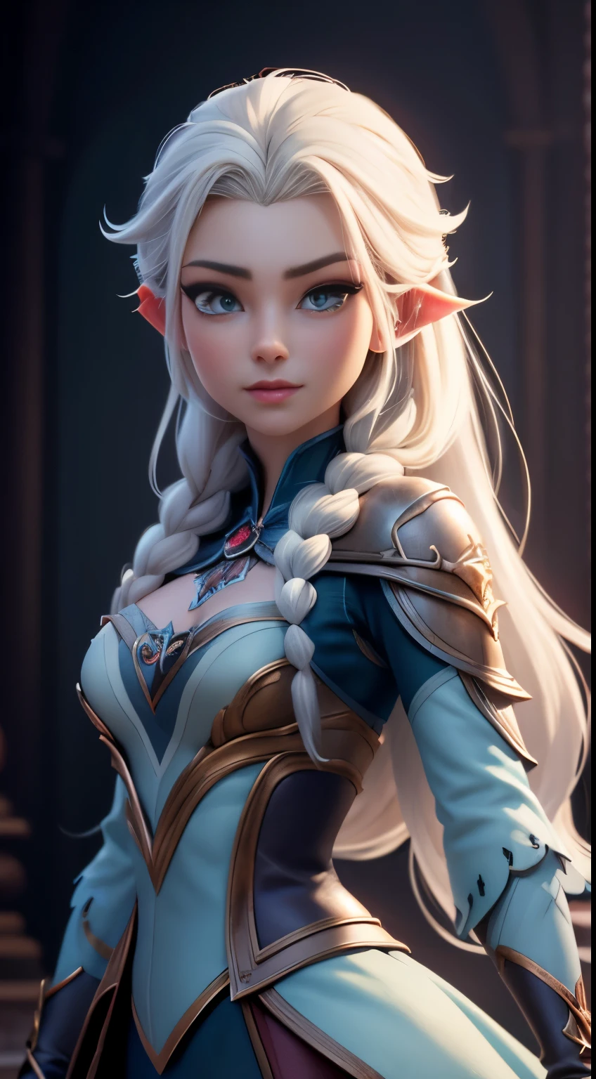 Elfgirl Highly detailed CG unity 8k wallpaper, style shot, complex, high detail, dramatic, highest quality movie still image, very detailed, masterpiece, best quality, character design, Elsa, Elsa from Frozen, (( Dark style)), realistic ultra-detailed rendering style, natural light, sharp character design, (hard focus, 8k), (((natural skin texture))), 8k textures, soft cinematic lighting, adobe lightroom, dark room, hdr, Sophisticated, Elegant, Rich Detail, Sharp Focuilm Look) )), Soothing Tones, Detail Frenzy, Intricate Detail, Super Detail, Low Contrast, Soft Film Lighting, Dull Colors, Exposure Blending, HDR, Fade, 35mm, f/1.4, ISO64, f16, 25 sec.