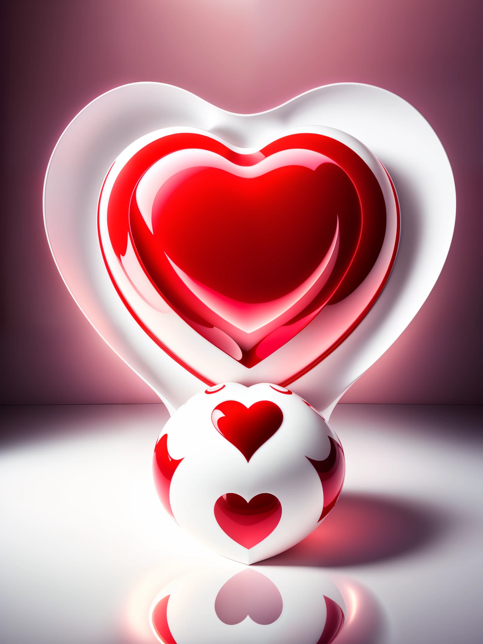 Commercial Photography, Harper's Bazaar Cover, Big Red Heart in White Shell, White Background, Product View, Bright Environment, Studio Lighting, OC, Rendering, Hyperdetail, Platform, Professional Photography, Surrealism, Movie Lighting, High Detail, Ultra HD - ar 3:4-s 750-q 2,